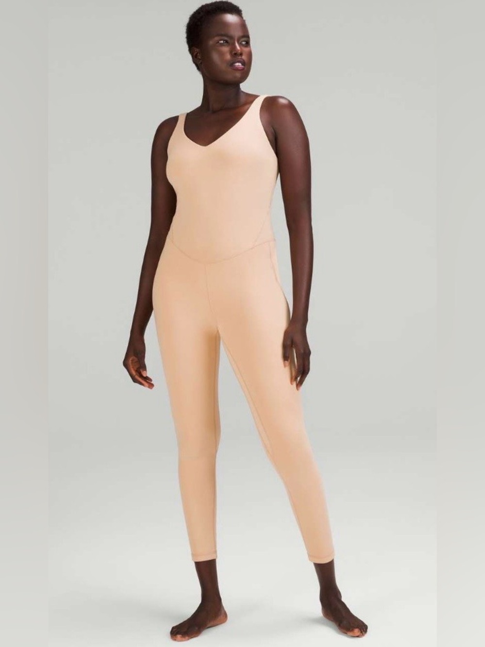 Lululemon NWT Align Bodysuit 25” Contour Buttery Soft , removable pads in Size 4